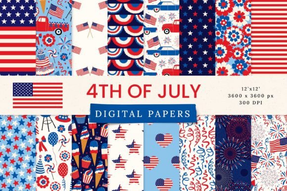4th of July Patriotic Seamless Patterns: Design with Purpose for Memorable Celebrations