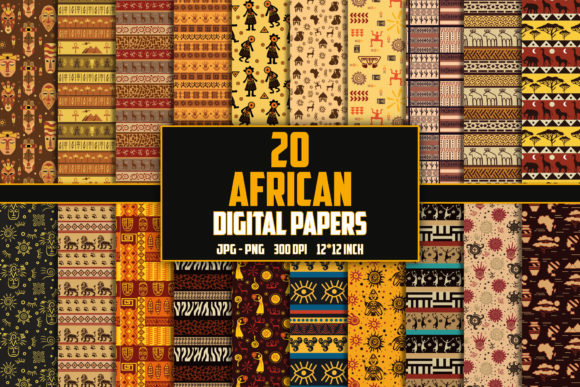 African Digital Paper JPG and PNG