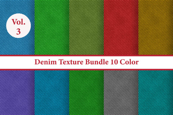 Denim Texture Bundle 10 Color Vol.3: A Versatile Design Resource