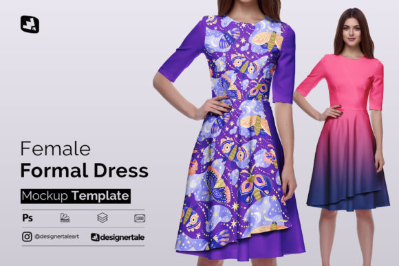 Female Formal Dress Mockup: A Professional Tool for Creative Expression