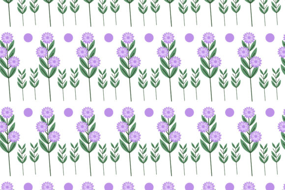 Flower Pattern Three Purple with Leaf: A Strategic Design for Creative and Professional Use