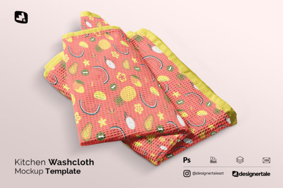 Kitchen Washcloth Mockup: A Practical Tool for Designers and Home Decor Enthusiasts