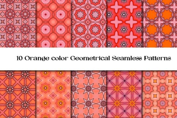 Orange Geometrical Seamless Patterns Vol 1: A Practical Resource for Visual Consistency and Creative Flexibility
