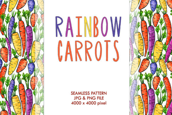 Rainbow Carrots Pattern: A Vibrant Design for Creative Projects