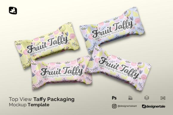 Top View Taffy Packaging Mockup: A Designer’s Essential Tool